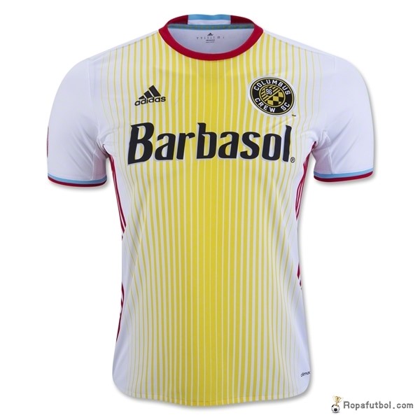 Camiseta Columbus Crew Replica Segunda Ropa 2016/17 Amarillo Blanco